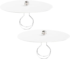 9.8 inch Round Diffuser Acrylic Shade with Clip Adapter Pendants Light Frosted White 2 Packs