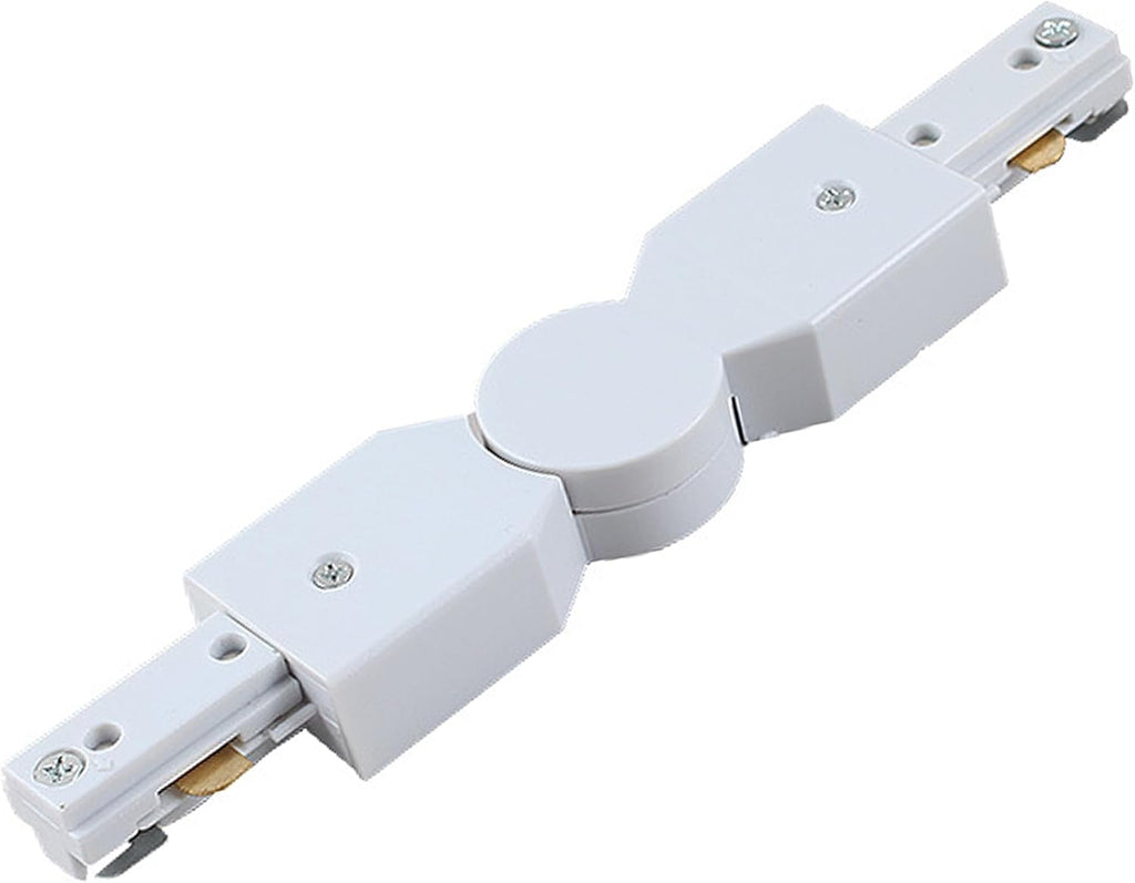 H Track Lighting Live End Cord Kit, 1PCS 4.9FT Track Live End Connector with Cord Plug for H Type Single Circuit 3-Wire-1 Track Lighting System, White