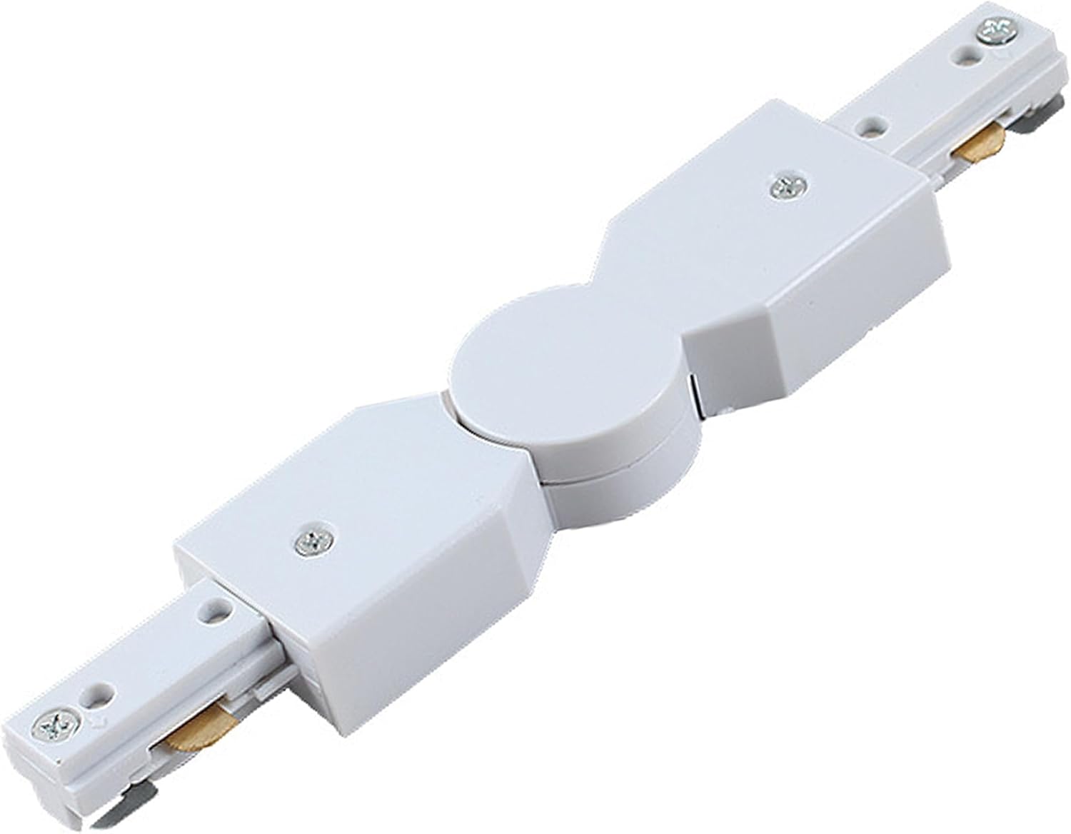 H Track Lighting Live End Cord Kit, 1PCS 4.9FT Track Live End Connector with Cord Plug for H Type Single Circuit 3-Wire-1 Track Lighting System, White