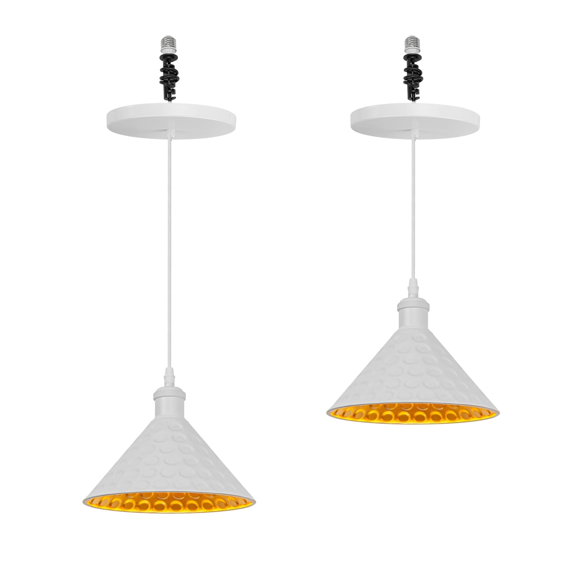 Kiven Instant Light Conversion Kit for 4/5/6inch Hole,Black Farmhouse Lighting Recessed Can Light Conversion Kit to Pendant with E26 Screw-in Adapter for Kitchen Living, Set of 2 TB2776