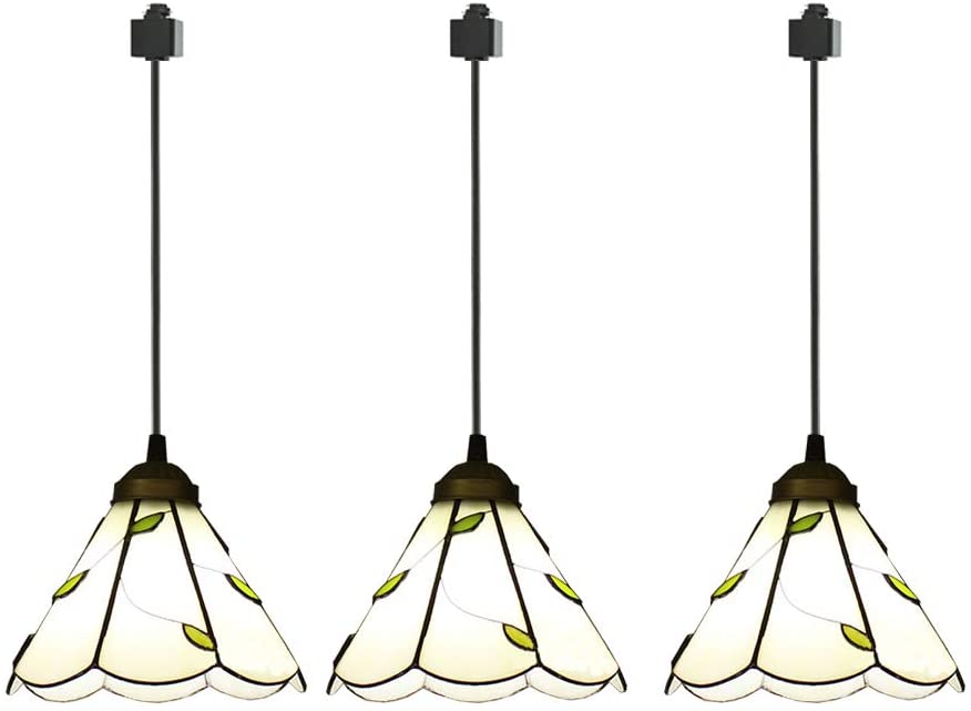 Tiffany Retro Glass Shade H-Type Track Pendant Light