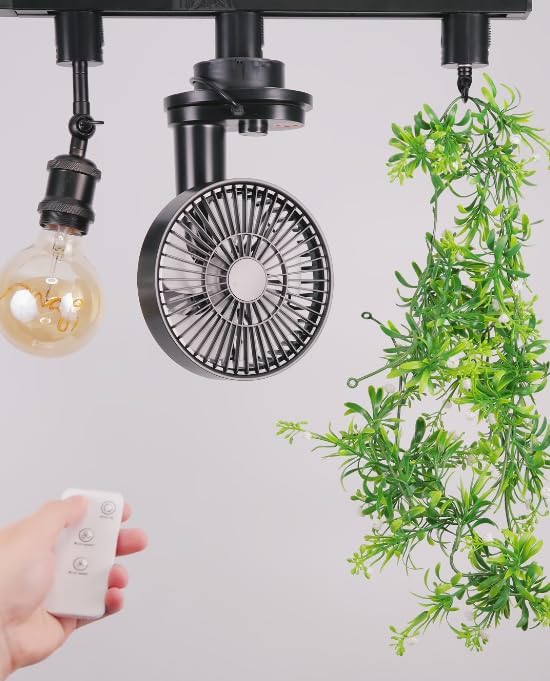 H-type track fan, warehouse ventilation, suitable for small space storage and ventilation, plant rack, bedroom and bathroom, remote control speed adjustment, oscillating fan, track fan