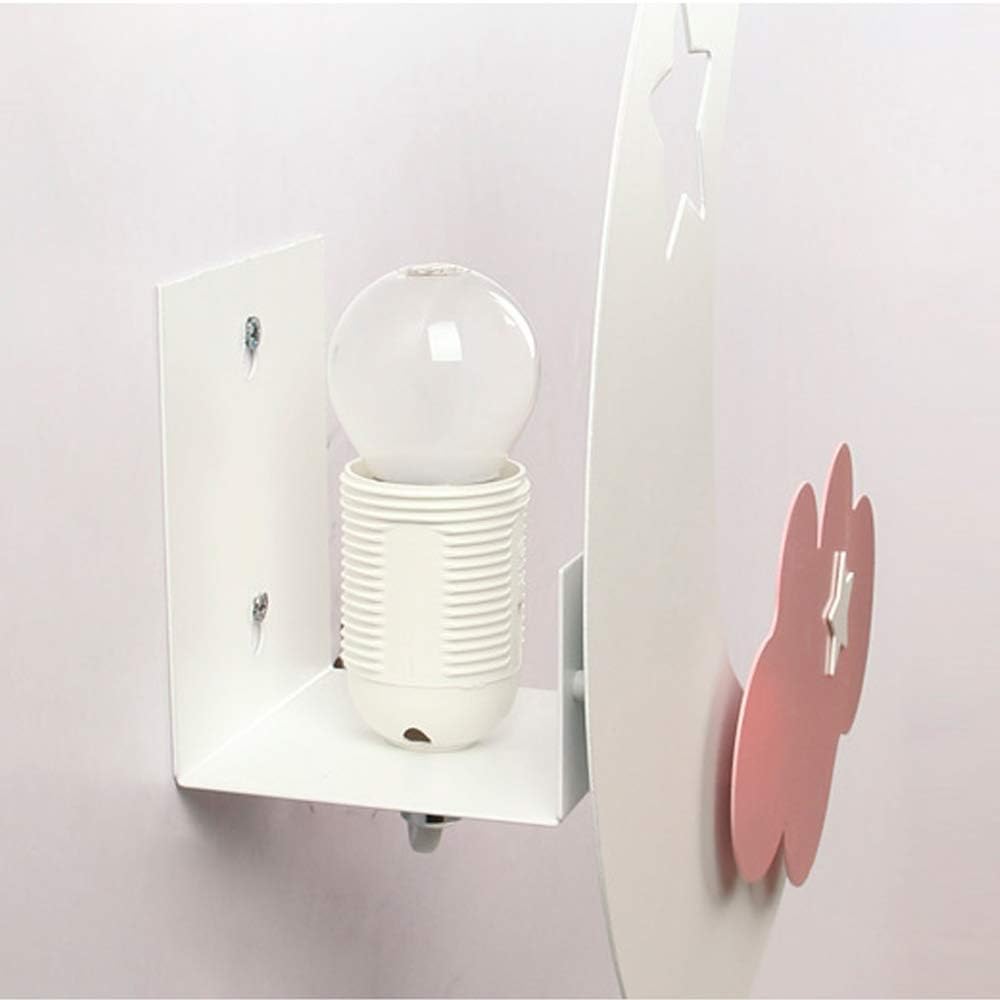 Kiven Moon Light for Kids Star&Cloud Night lamp Wall Lamp Lovely Night Sky Nursery Wall Decor Wall Lighting Night Lamp Bulb is NOT Included E26 DIY BD1338