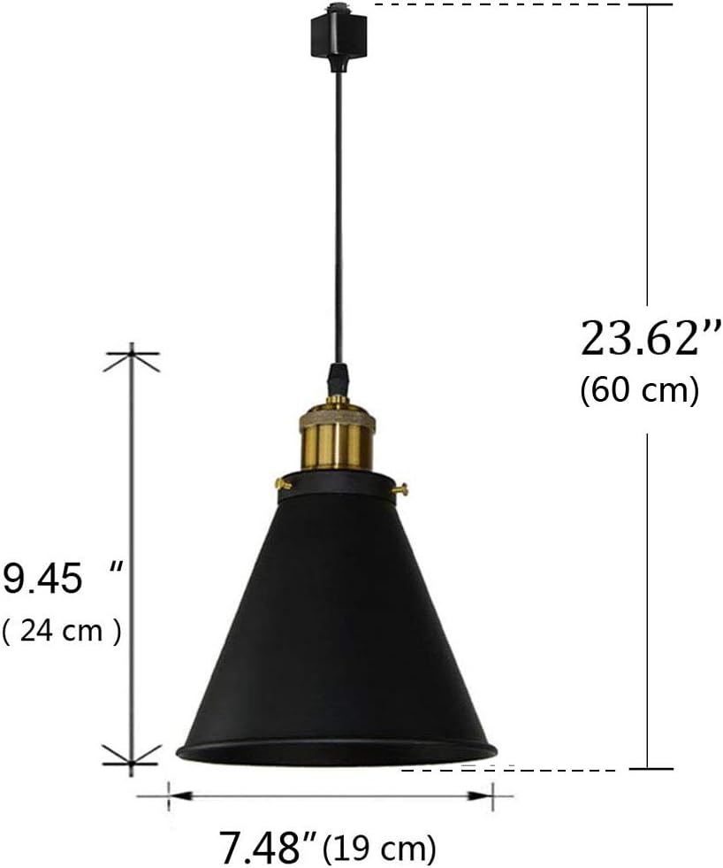Kiven Dimmable H-Type Track Lignting Pendant Antique Industrial Oil Rubbed Bronze Pendant Light 3 Pack,Track Pendant Lights for Dining Room (Bulb Included)