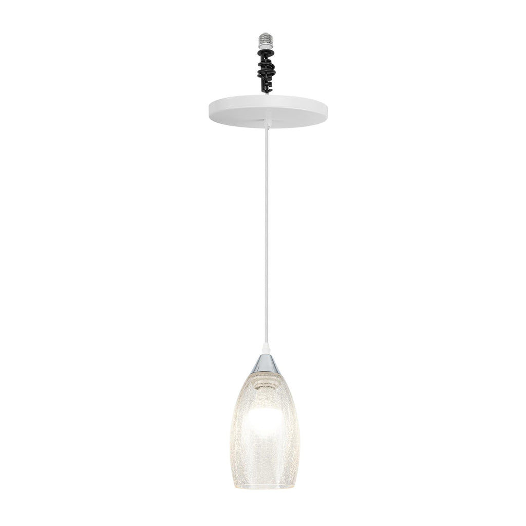 Kiven Instant Light Conversion Kit for 4/5/6inch Hole, 2 Pack Art Glass Farmhouse Lighting Recessed Can Light Conversion Kit to Pendant with E26 Screw-in Adapter for Kitchen Living Hallway