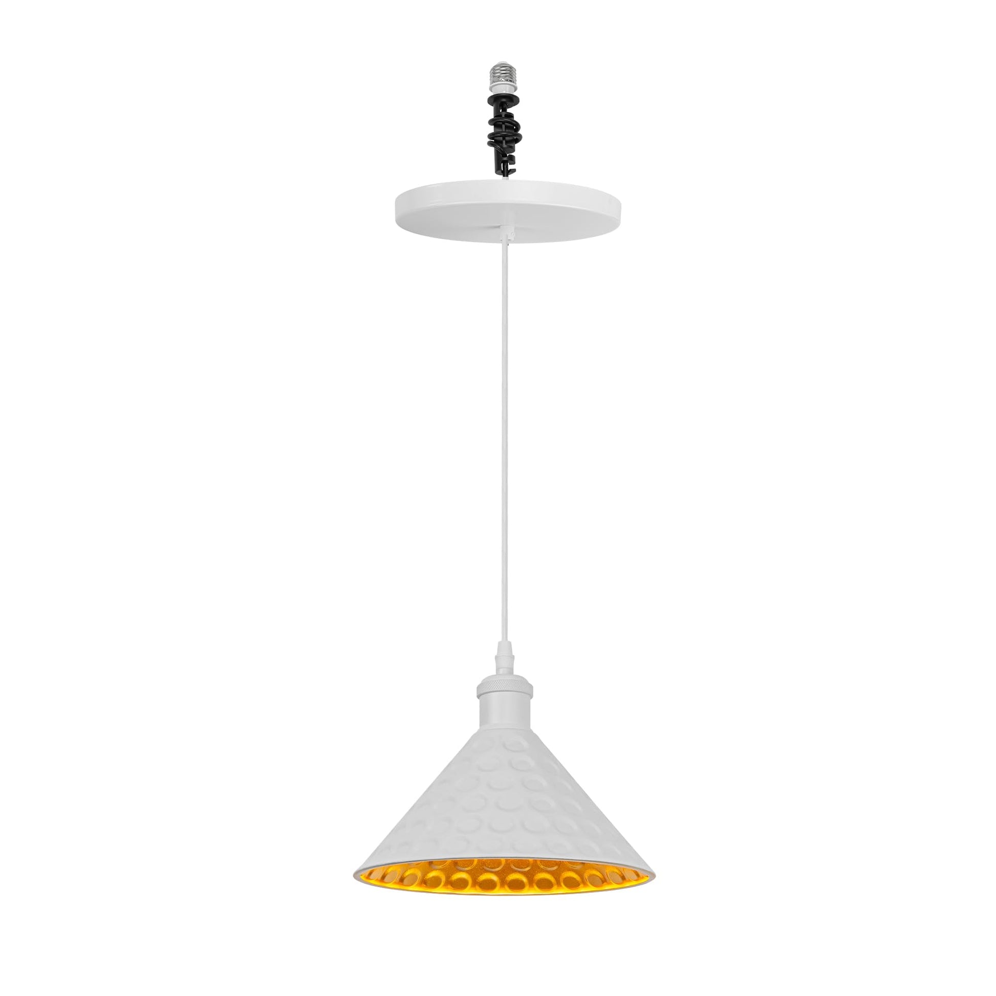 Kiven Instant Light Conversion Kit for 4/5/6inch Hole,Black Farmhouse Lighting Recessed Can Light Conversion Kit to Pendant with E26 Screw-in Adapter for Kitchen Living, Set of 2 TB2776