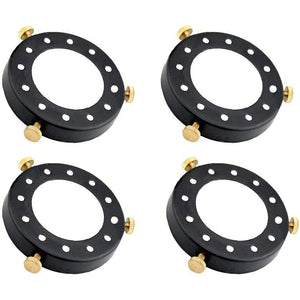 Black decorative ring for pendant/wall light with brass screws. Vintage lighting accessory.