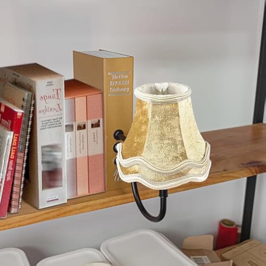 Kiven Cordless Bookshelf Lamp, 1-Light Rechargeable Bookcase Lighting with Bell Lamp Shade, Farmhouse Decorative Bookend, Cordless Table Lamp for Bedside Bookshelf Office Home Decor(17)