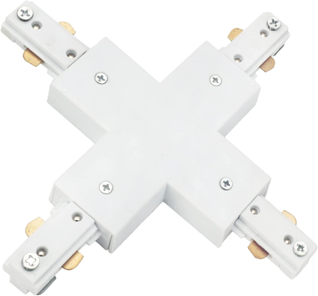 H Track Lighting Live End Cord Kit, 1PCS 4.9FT Track Live End Connector with Cord Plug for H Type Single Circuit 3-Wire-1 Track Lighting System, White