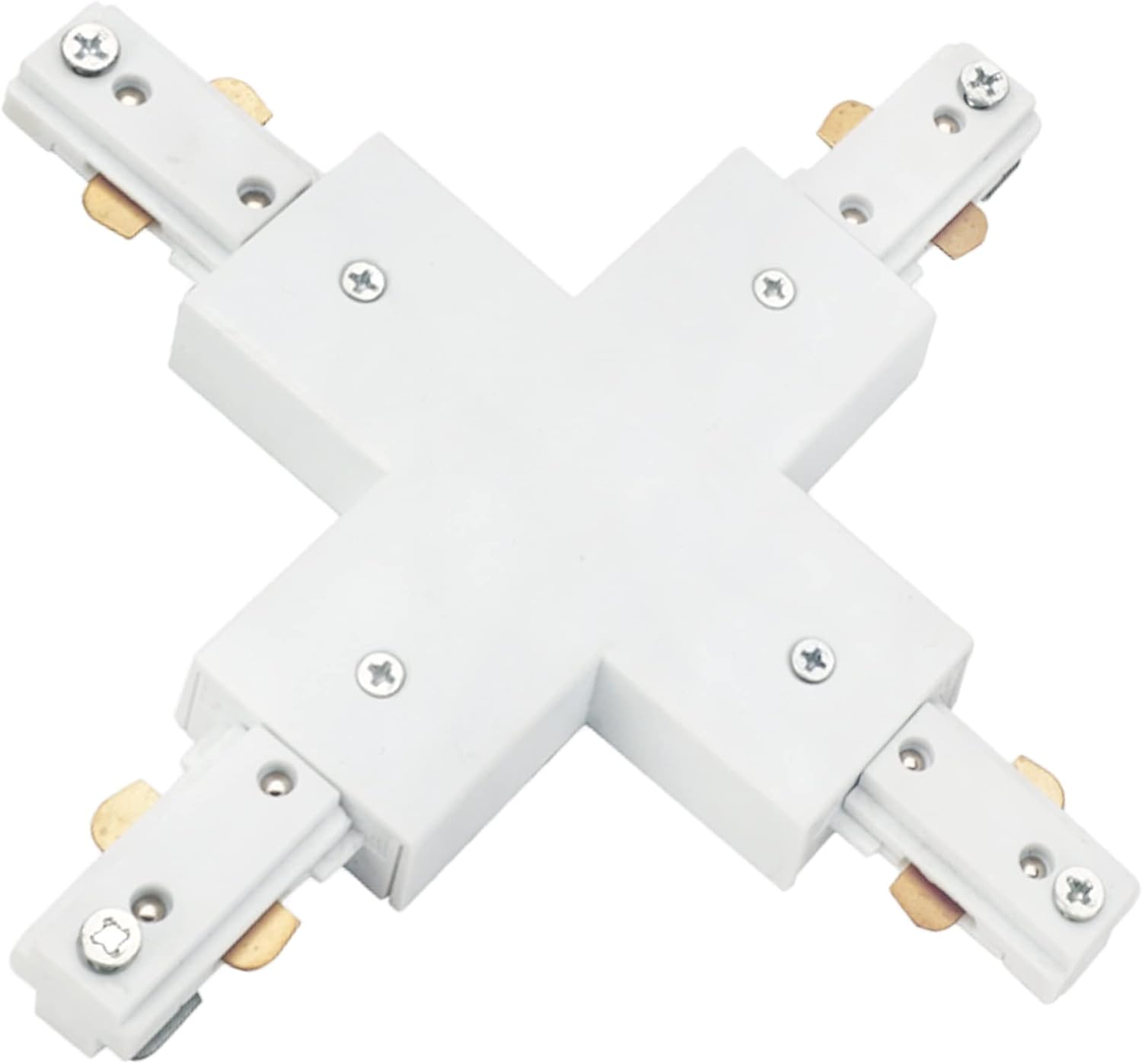 H Track Lighting Live End Cord Kit, 1PCS 4.9FT Track Live End Connector with Cord Plug for H Type Single Circuit 3-Wire-1 Track Lighting System, White