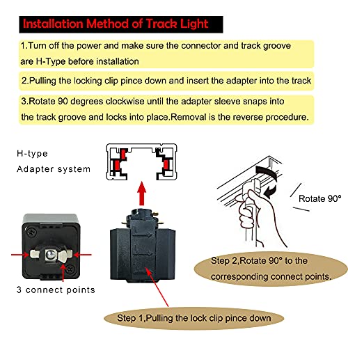 H-Type Track RGB Mirror Ball Magic Ball Stage Lighting Spotlight LED Track Light Fixtures Remote Control Music Voice Control Bar Light Multi-Colors for Club Stage Disco Party KTV(No Track)