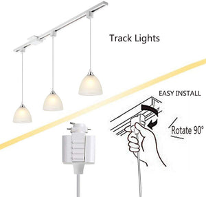 Track Pendant Lighting with Frosted White Finish Glass Shade