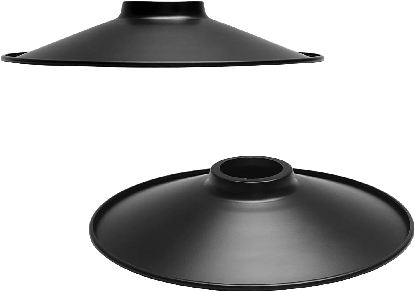 Kiven "2 - piece set" Replacement Chandelier • Bracket Lamp Shade (Light Shade Only), Retro E26, Stylish Lamp Shade, Black Shade