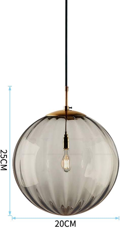 Kiven H-Type Track Light with 3.2ft Black Cord Nordic Creative Style Grey Glass Lampshade E26 Lamp Socket Track Pendant Light for Bedroom Living Room Loft Cafe Room (Bulb and Track Rail Not Included)