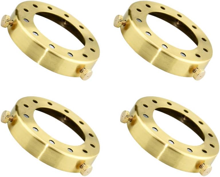 4-Pack Industrial Vintage Metal Decorative Ring Lighting Accessories For Pendant Light Wall Light Fixtures Lampshade Holder(Black)