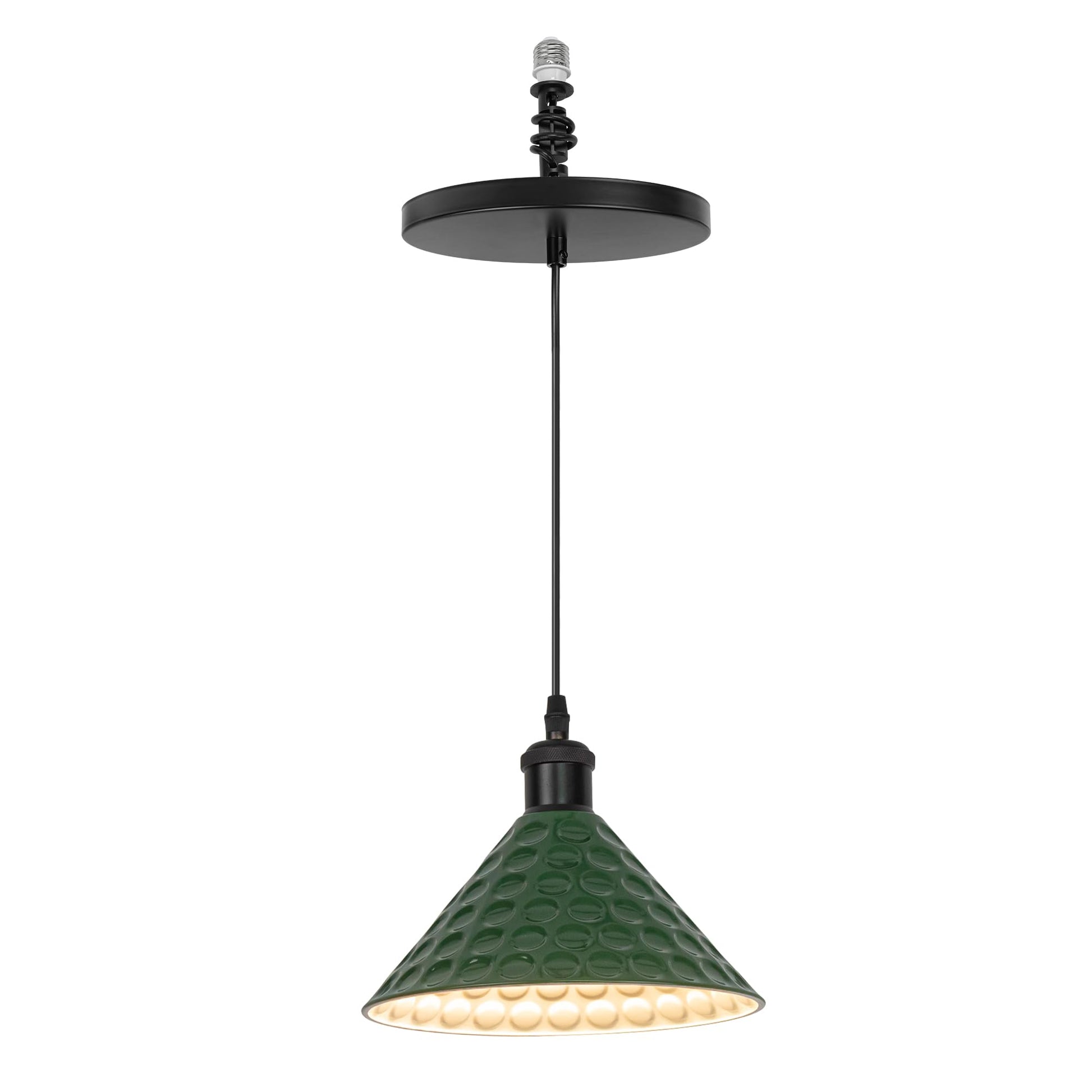 Kiven Instant Light Conversion Kit for 4/5/6inch Hole,Black Farmhouse Lighting Recessed Can Light Conversion Kit to Pendant with E26 Screw-in Adapter for Kitchen Living, Set of 2 TB2776
