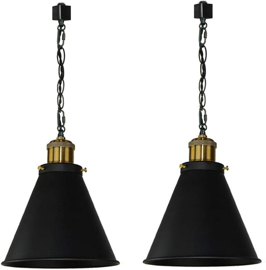 Kiven Dimmable H-Type Track Lignting Pendant Antique Industrial Oil Rubbed Bronze Pendant Light 3 Pack,Track Pendant Lights for Dining Room (Bulb Included)