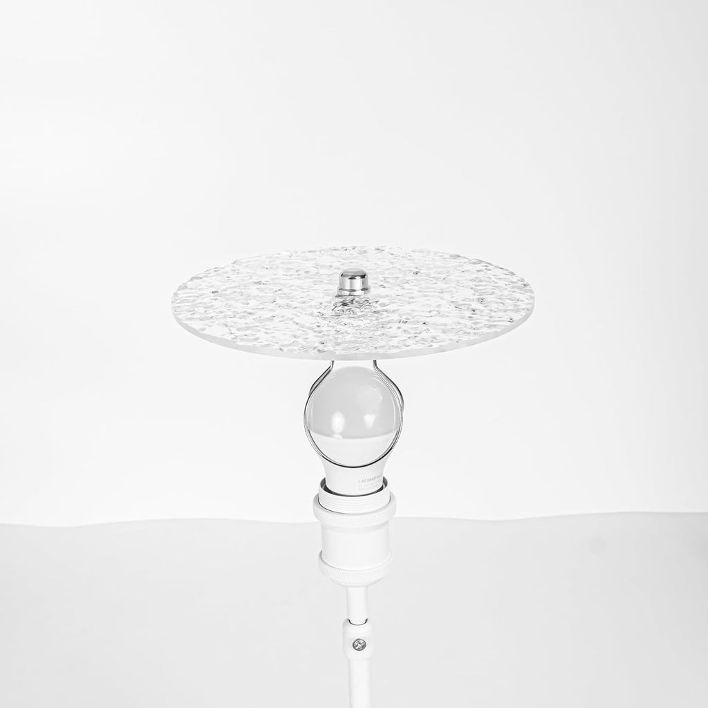 Kiven 5.9 in Round Diffuser Shade with Clip Adapter,Clear Acrylic Lamp Shade Diffusers for Pendants Light Table Lamp, Fits 6-8" Openings, 1 Pack