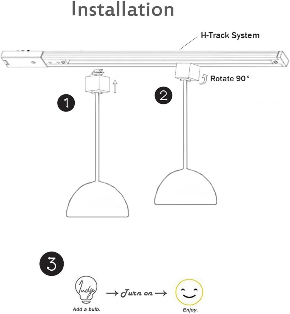 Kiven H-Type Track Lighting Pendants, Tiffany Style h Track Pendant Lights, 1-Light Decorative Track Lighting Fixture for Kitchen Island Hallway,Brown