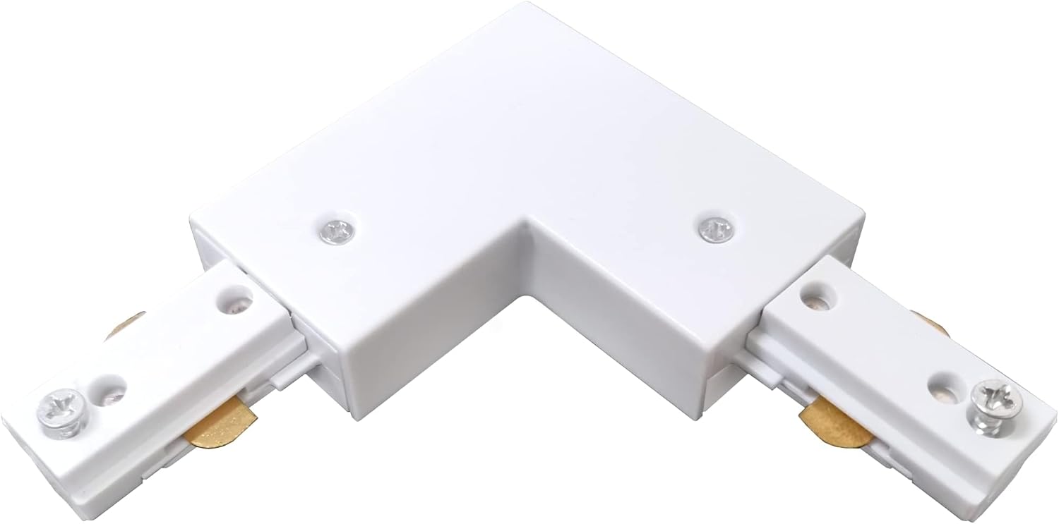 H Track Lighting Live End Cord Kit, 1PCS 4.9FT Track Live End Connector with Cord Plug for H Type Single Circuit 3-Wire-1 Track Lighting System, White