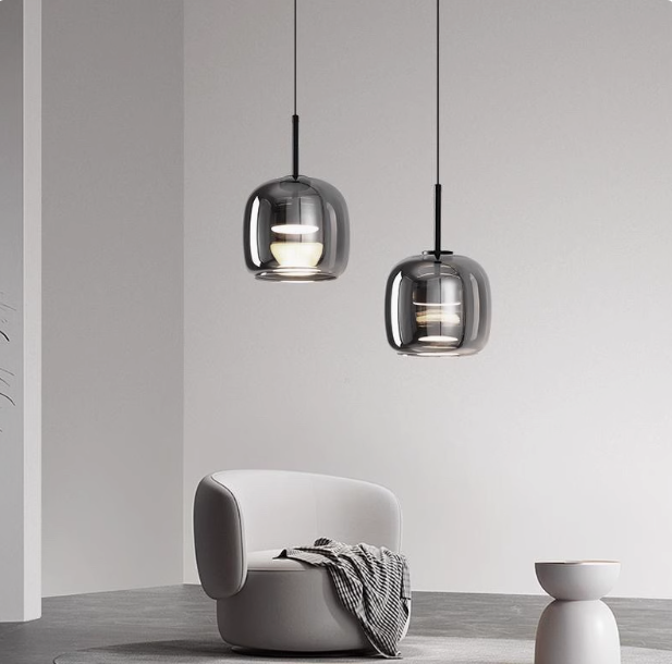Kiven Nordic - Inspired Glass Pendant: Perfect for Dining Rooms, Cafes & Bedroom Ambiance