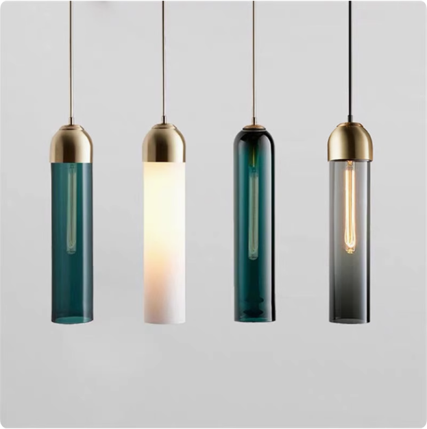 Kiven Nordic - Style Hanging Light: Transparent Glass Beauty for Dining, Bedroom & Commercial Areas