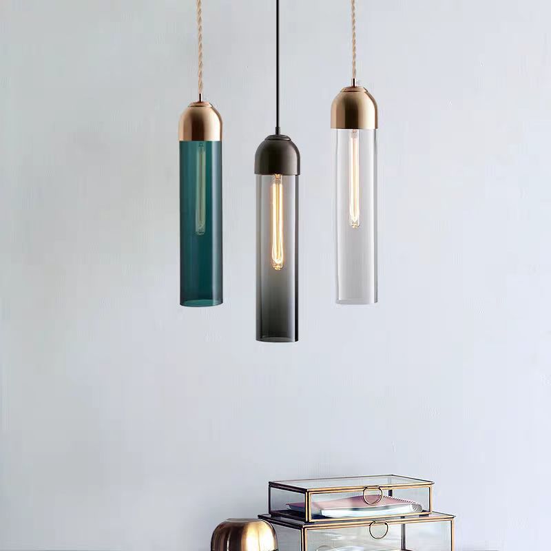 Kiven Nordic - Style Hanging Light: Transparent Glass Beauty for Dining, Bedroom & Commercial Areas