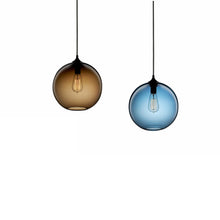 Load image into Gallery viewer, Track Light Pendant Blue/Brown Color Crystal Globe Glass Shade 1pc