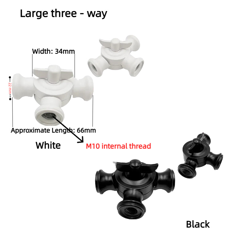 Kiven Floor Lamp Zinc Alloy Fittings: Double - Way/Three - Way/Four - Way Adapter, Angle - Adjustable Universal Joint, Swing Arm Lamp & Desk Lamp Universal Head