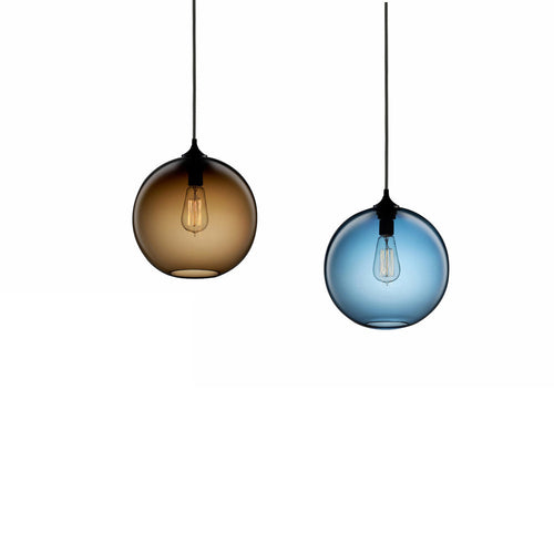 Track Light Pendant Blue/Brown Color Crystal Globe Glass Shade 1pc