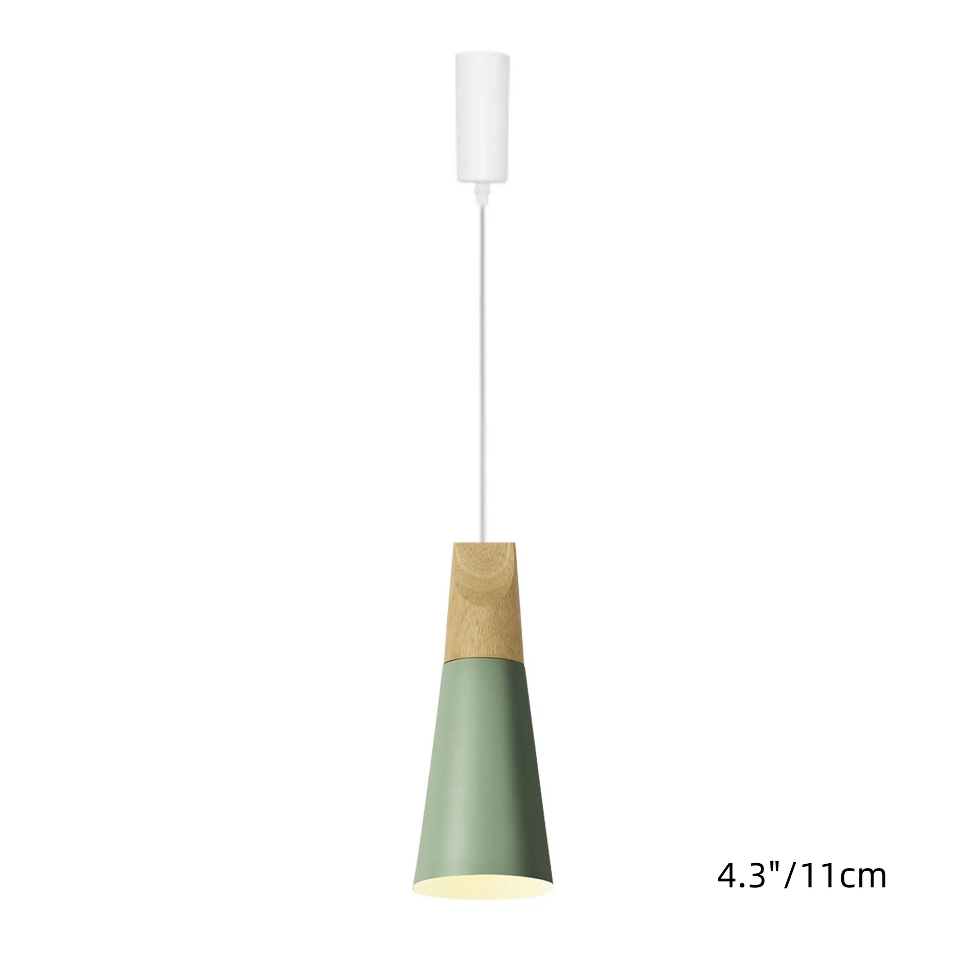 H-Type Track Pendant Lighting White Scandinavian Style Pendant Lights for Kitchen, Dining Room, Bedroom Modern Wood and Aluminum Light(Bulb & Track Rail NOT included)