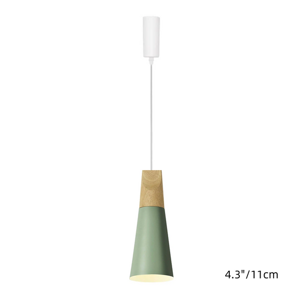 H-Type Track Pendant Lighting White Scandinavian Style Pendant Lights for Kitchen, Dining Room, Bedroom Modern Wood and Aluminum Light(Bulb & Track Rail NOT included)