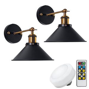 Battery LED Puck Bulb E26 Lamp Holder with Remote Control