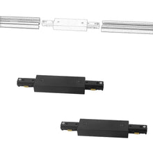 Load image into Gallery viewer, 2 - Pack each of Black/White H Track L, I (PJ0213 - I - 2P - BK) and 3 - way T (Left/Right) connectors for turn and connection in the Halo Track System