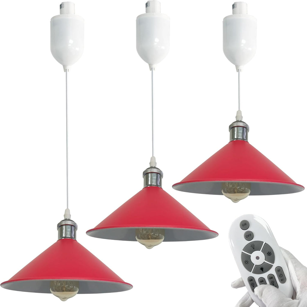 Dimmable H-Track Mount Pendant Light Adjustable Height Industrial Style Black Metal Instant on Auto Retract Track Mount Pendant Light Decorate for Kitchen Island Customizable (No bulbs & Track System)