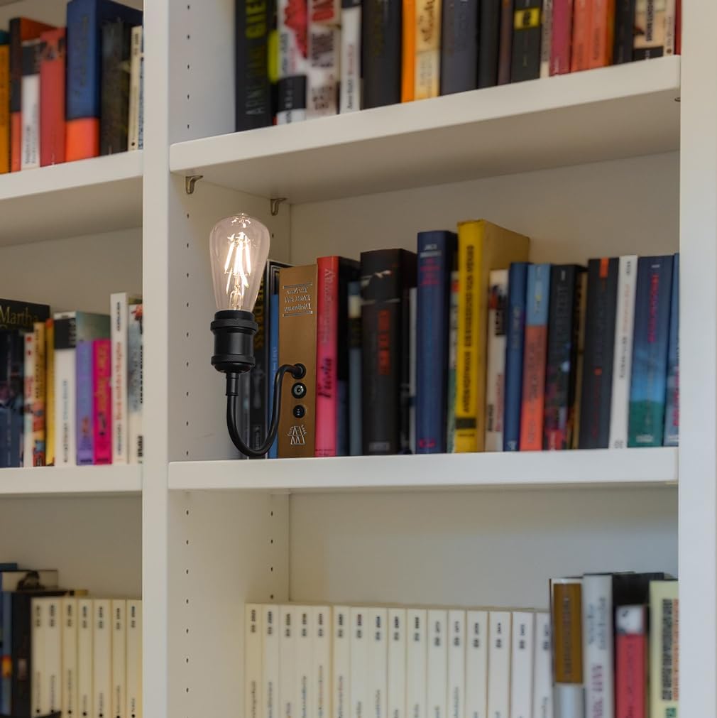 Kiven Cordless Table Lamp, 1-Light Rechargeable Bookshelf Lamp, Modern Decorative Bookend, Cordless Lamp for Office Home Decor Bedside Bookshelf