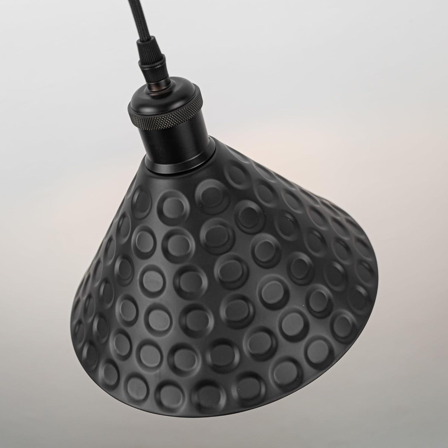 Kiven Lamp Shade 2 - Piece Set, Black Inside Gold Ceiling Lamp Pendant Light Shade Parts - for E27 Socket ø 24x11cm - Decorative Lamp Shade for Table Lamp, Wall Lamp, Night Light