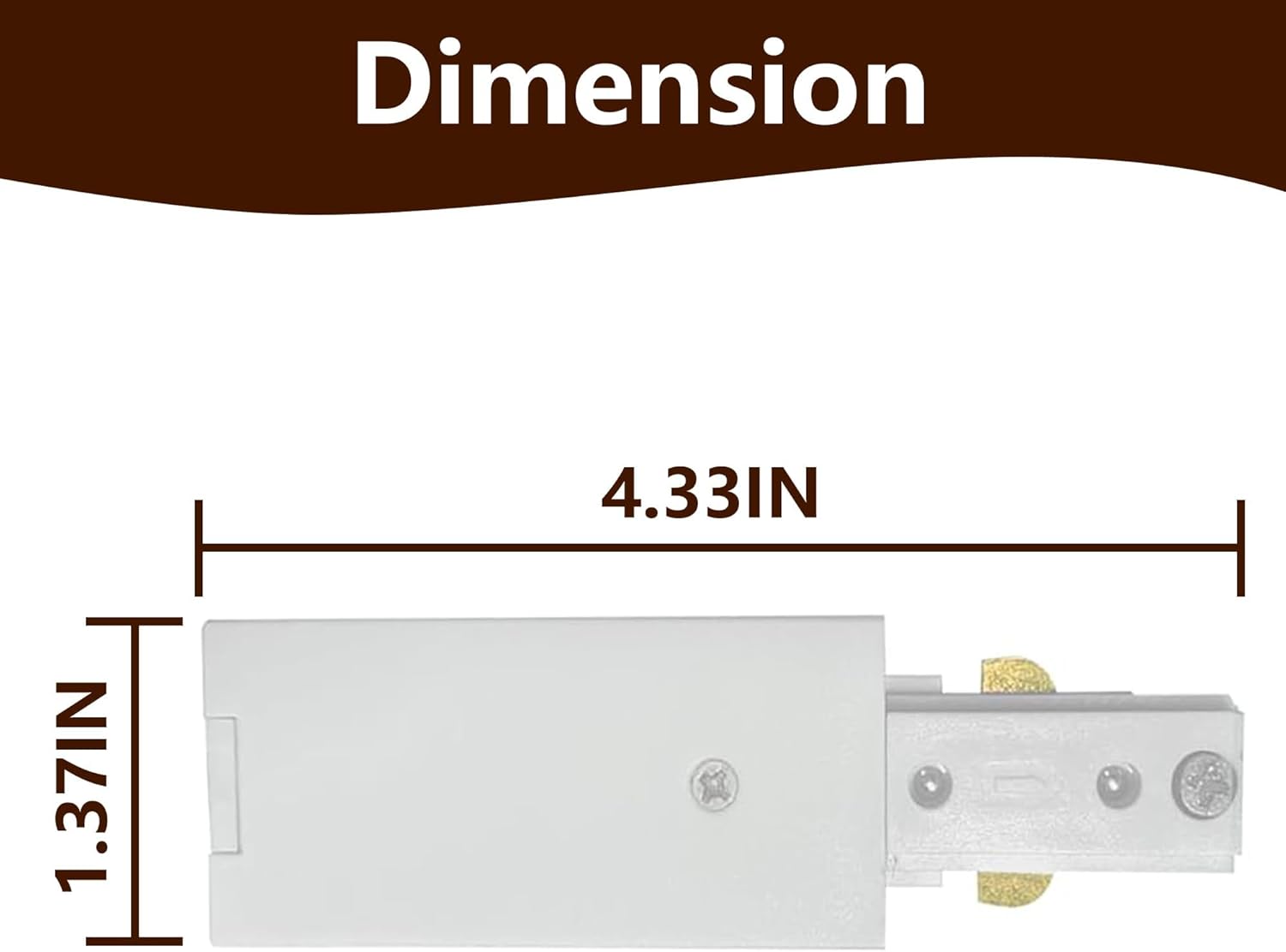 H Track Lighting Live End Cord Kit, 1PCS 4.9FT Track Live End Connector with Cord Plug for H Type Single Circuit 3-Wire-1 Track Lighting System, White