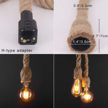 Load image into Gallery viewer, Track Pendant Light Set Hemp Rope Cord DIY Industrial Style