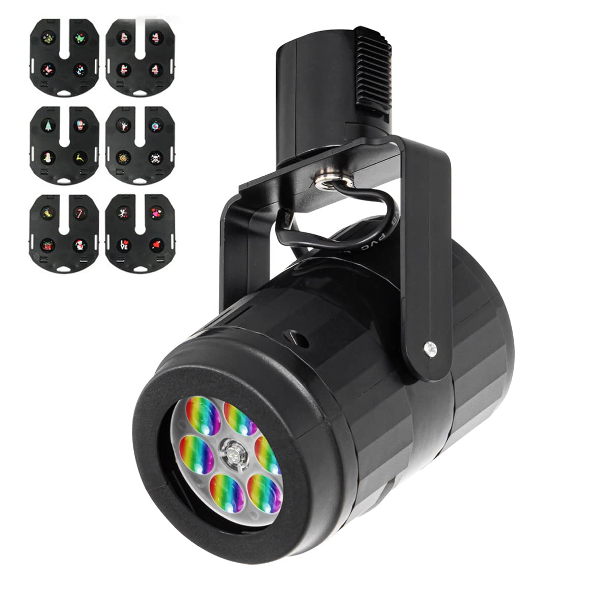 H-Type Track RGB Mirror Ball Magic Ball Stage Lighting Spotlight LED Track Light Fixtures Remote Control Music Voice Control Bar Light Multi-Colors for Club Stage Disco Party KTV(No Track)