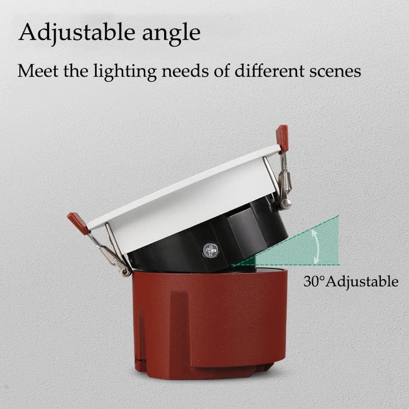 Kiven LED Recessed Ceiling Light,4000K 5W Plug-in Downlight,3In Ceiling Light with 5.9FT Power Cord,Low Profile Round Lighting Fixture for Kitchen,Hallway,Closet,Room(4000K)