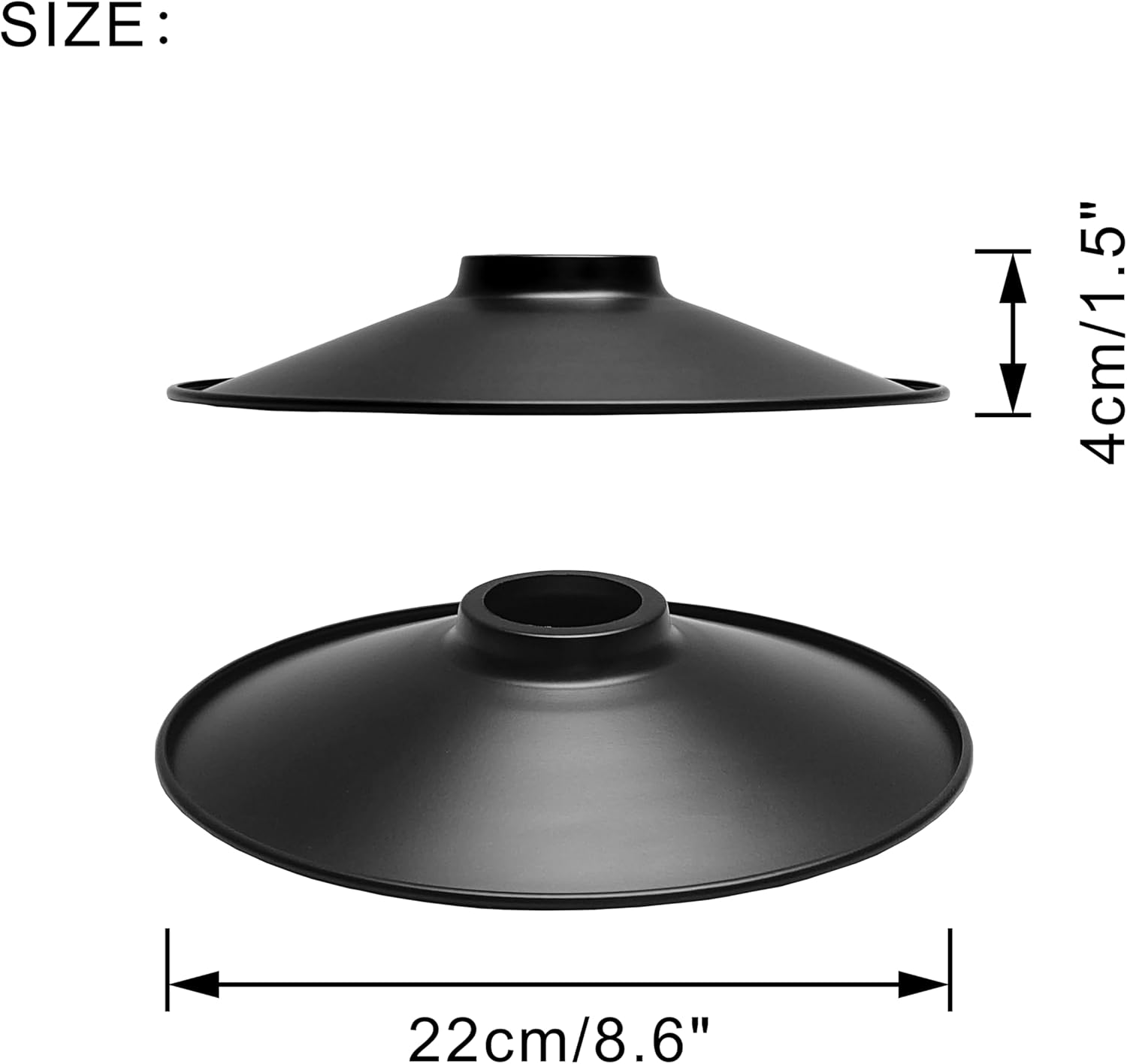 Kiven "2 - piece set" Replacement Chandelier • Bracket Lamp Shade (Light Shade Only), Retro E26, Stylish Lamp Shade, Black Shade