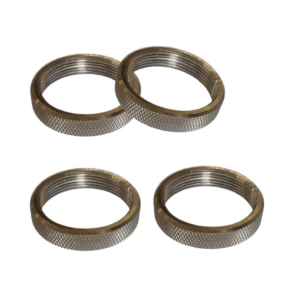 Four bronze E26 socket rings. Metal shade ring for securing glass shades on Kiven Lighting fixtures. Pack of four.