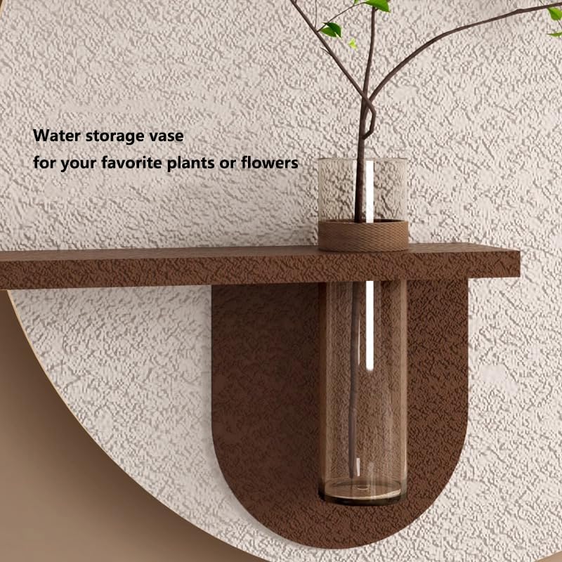 Kiven Wall-Mounted Adjustable Warm Light with 4.9ft Plug-in Cord – Modern Decorative Wall Art & Vase Set for Home Décor Restaurant (Excludes Plants & Rabbit Figurines)