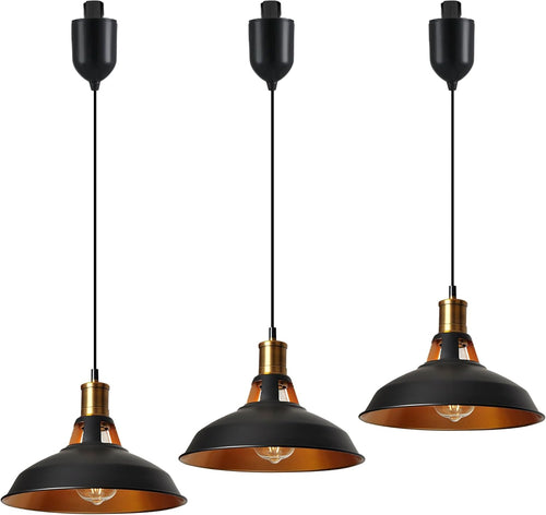 Adjustable Height Track Lighting Pendants 4 Ft Cord Interior in Gold Macaron Style Track Mount