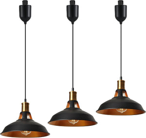 Adjustable Height Track Lighting Pendants 4 Ft Cord Interior in Gold Macaron Style Track Mount