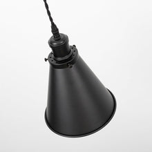 Load image into Gallery viewer, Track Lamp Black Cone Shade Remote RGB Dimmable Bulb Adjusted Cord Retro Track Lamp Warm Light