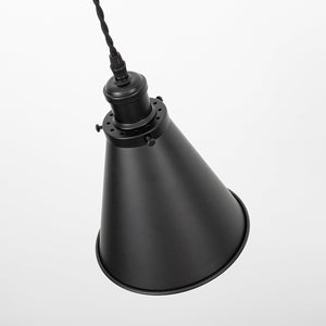 Track Lamp Black Cone Shade Remote RGB Dimmable Bulb Adjusted Cord Retro Track Lamp Warm Light