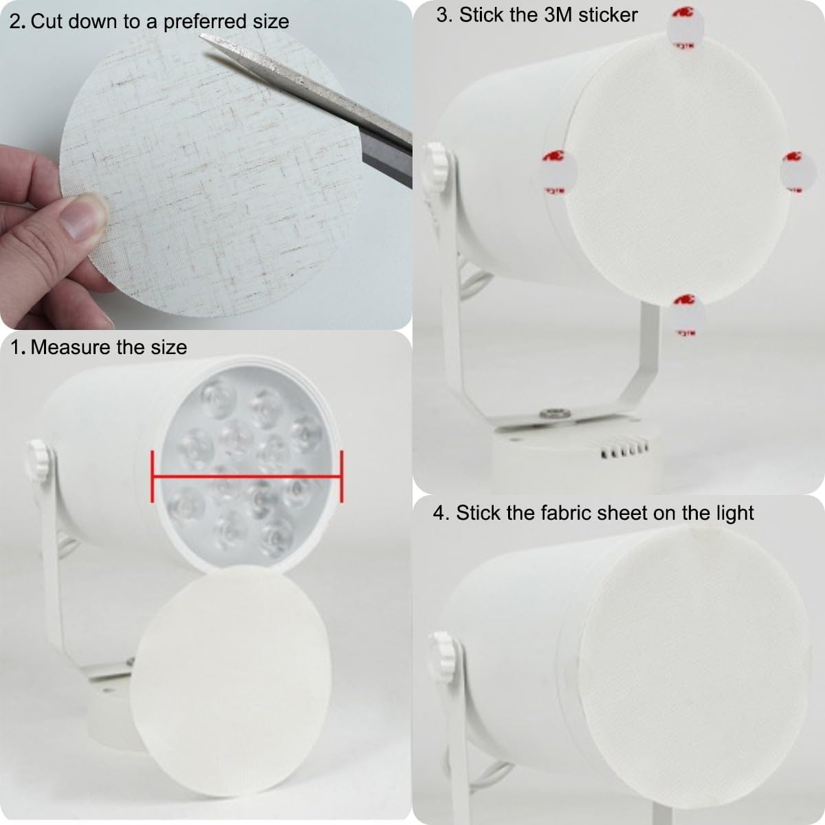 Kiven Led Light Cover,Lampshade Diffuser, 7.9in in Dia,Tiffany-style Plastic Diffuser, LED Light Blocking Stickers for Recessed Light/Can Light, Table Lamp, Ceiling Light, Downlight