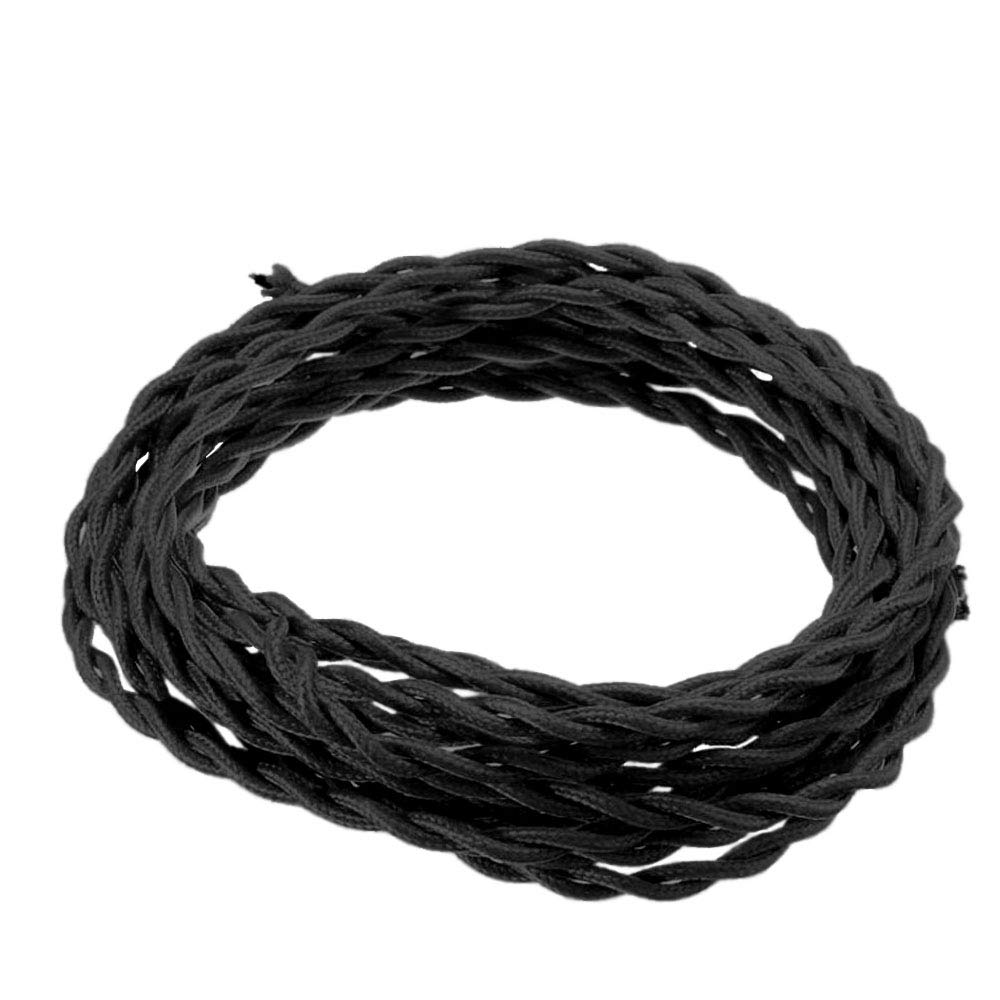 Kiven 32.8 Feet Fabric Cloth Covered Lamp Twisted Wire,18/2 Cotton Covered Electrical Antique Wire for Vintage Bulb, Pendant Light and Other Industrial Antique DIY Projects (Army Green)